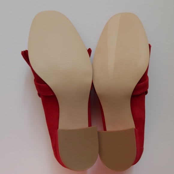 SOLDSteve Madden Kate Red Suede Kiltie Loafer NWOT - Picture 4 of 5